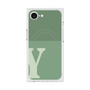 プレミアムスクエアケース with MagSafe［ オリジナル - initial two tone - Y green ］