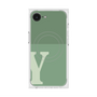 プレミアムスクエアケース with MagSafe［ オリジナル - initial two tone - Y green ］