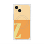 プレミアムスクエアケース with MagSafe［ オリジナル - initial two tone - Z orange ］