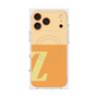 プレミアムスクエアケース with MagSafe［ オリジナル - initial two tone - Z orange ］