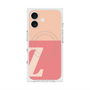 プレミアムスクエアケース with MagSafe［ オリジナル - initial two tone - Z pink ］