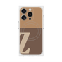 プレミアムスクエアケース with MagSafe［ オリジナル - initial two tone - Z brown ］