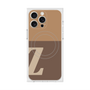 プレミアムスクエアケース with MagSafe［ オリジナル - initial two tone - Z brown ］