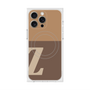 プレミアムスクエアケース with MagSafe［ オリジナル - initial two tone - Z brown ］