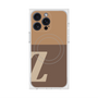 プレミアムスクエアケース with MagSafe［ オリジナル - initial two tone - Z brown ］