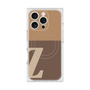 プレミアムスクエアケース with MagSafe［ オリジナル - initial two tone - Z brown ］