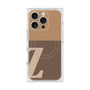 プレミアムスクエアケース with MagSafe［ オリジナル - initial two tone - Z brown ］