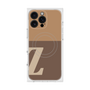 プレミアムスクエアケース with MagSafe［ オリジナル - initial two tone - Z brown ］