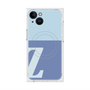 プレミアムスクエアケース with MagSafe［ オリジナル - initial two tone - Z blue ］