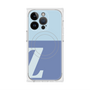 プレミアムスクエアケース with MagSafe［ オリジナル - initial two tone - Z blue ］