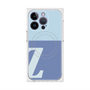プレミアムスクエアケース with MagSafe［ オリジナル - initial two tone - Z blue ］