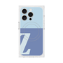 プレミアムスクエアケース with MagSafe［ オリジナル - initial two tone - Z blue ］