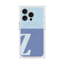 プレミアムスクエアケース with MagSafe［ オリジナル - initial two tone - Z blue ］