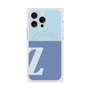 プレミアムスクエアケース with MagSafe［ オリジナル - initial two tone - Z blue ］