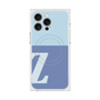プレミアムスクエアケース with MagSafe［ オリジナル - initial two tone - Z blue ］