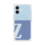 プレミアムスクエアケース with MagSafe［ オリジナル - initial two tone - Z blue ］