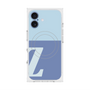 プレミアムスクエアケース with MagSafe［ オリジナル - initial two tone - Z blue ］