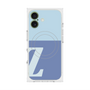 プレミアムスクエアケース with MagSafe［ オリジナル - initial two tone - Z blue ］