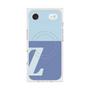 プレミアムスクエアケース with MagSafe［ オリジナル - initial two tone - Z blue ］