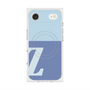 プレミアムスクエアケース with MagSafe［ オリジナル - initial two tone - Z blue ］