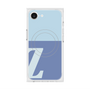 プレミアムスクエアケース with MagSafe［ オリジナル - initial two tone - Z blue ］