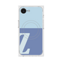 プレミアムスクエアケース with MagSafe［ オリジナル - initial two tone - Z blue ］