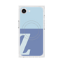 プレミアムスクエアケース with MagSafe［ オリジナル - initial two tone - Z blue ］