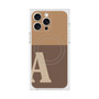 プレミアムスクエアケース with MagSafe［ オリジナル - initial two tone - A brown ］