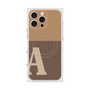 プレミアムスクエアケース with MagSafe［ オリジナル - initial two tone - A brown ］
