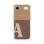 プレミアムスクエアケース with MagSafe［ オリジナル - initial two tone - A brown ］