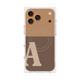 プレミアムスクエアケース with MagSafe［ オリジナル - initial two tone - A brown ］