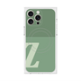 プレミアムスクエアケース with MagSafe［ オリジナル - initial two tone - Z green ］