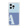 プレミアムスクエアケース with MagSafe［ オリジナル - initial two tone - A blue ］