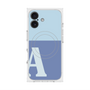 プレミアムスクエアケース with MagSafe［ オリジナル - initial two tone - A blue ］