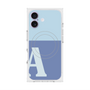 プレミアムスクエアケース with MagSafe［ オリジナル - initial two tone - A blue ］