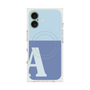 プレミアムスクエアケース with MagSafe［ オリジナル - initial two tone - A blue ］