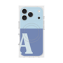 プレミアムスクエアケース with MagSafe［ オリジナル - initial two tone - A blue ］