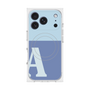 プレミアムスクエアケース with MagSafe［ オリジナル - initial two tone - A blue ］