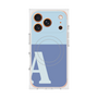 プレミアムスクエアケース with MagSafe［ オリジナル - initial two tone - A blue ］