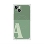 プレミアムスクエアケース with MagSafe［ オリジナル - initial two tone - A green ］