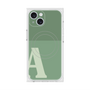 プレミアムスクエアケース with MagSafe［ オリジナル - initial two tone - A green ］