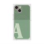 プレミアムスクエアケース with MagSafe［ オリジナル - initial two tone - A green ］
