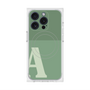 プレミアムスクエアケース with MagSafe［ オリジナル - initial two tone - A green ］