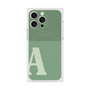 プレミアムスクエアケース with MagSafe［ オリジナル - initial two tone - A green ］