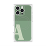 プレミアムスクエアケース with MagSafe［ オリジナル - initial two tone - A green ］