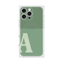 プレミアムスクエアケース with MagSafe［ オリジナル - initial two tone - A green ］