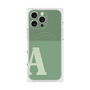 プレミアムスクエアケース with MagSafe［ オリジナル - initial two tone - A green ］