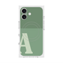 プレミアムスクエアケース with MagSafe［ オリジナル - initial two tone - A green ］