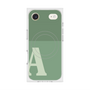 プレミアムスクエアケース with MagSafe［ オリジナル - initial two tone - A green ］