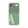 プレミアムスクエアケース with MagSafe［ オリジナル - initial two tone - A green ］